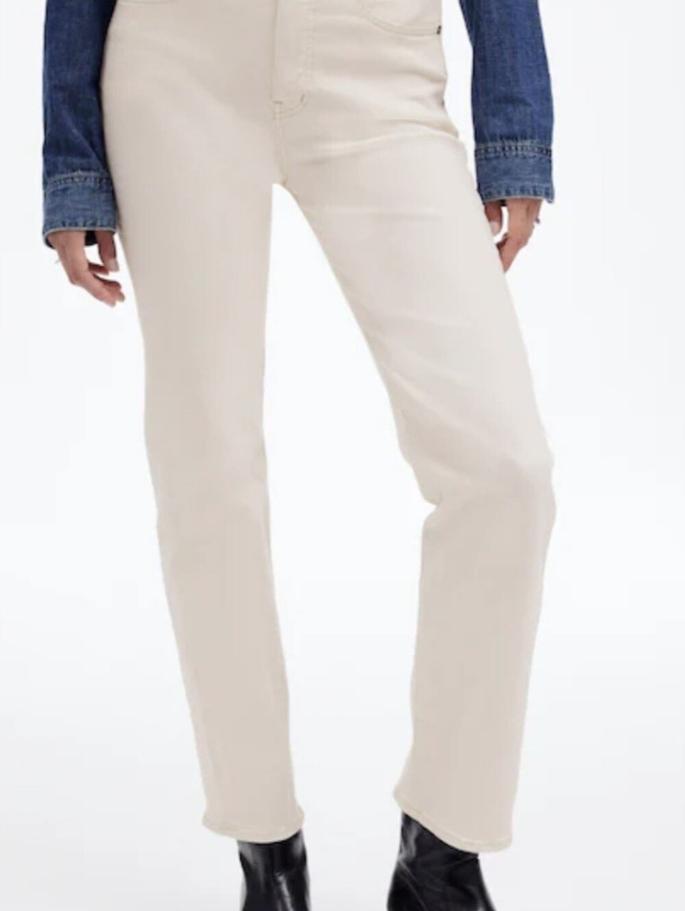 Madewell Curvy 90s Straight Ecru Jeans